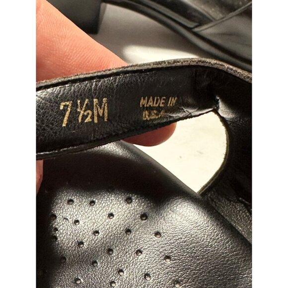 SAS Suntimer Tripad Comfort EZ black leather Heel Strap Sandals Size 7.5M - Picture 9 of 12